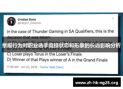 举报行为对职业选手竞技状态和形象的长远影响分析