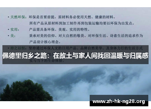 佩德里归乡之路：在故土与家人间找回温暖与归属感