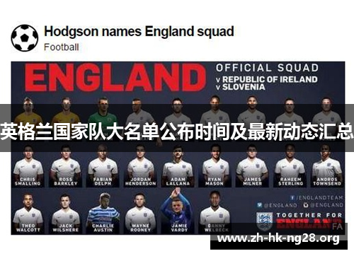 英格兰国家队大名单公布时间及最新动态汇总